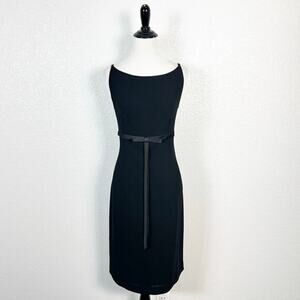 Vintage 90s Breakfast at Tiffanys Style Sheath‎ Dress Black Bow Detail HOCO 8